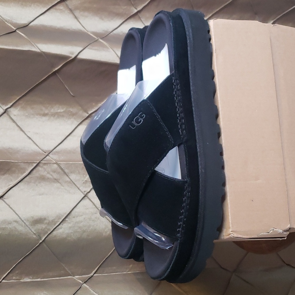NWT- UGG ‘Goldenstar’ Suede Slide Sandal - Picture 9 of 12